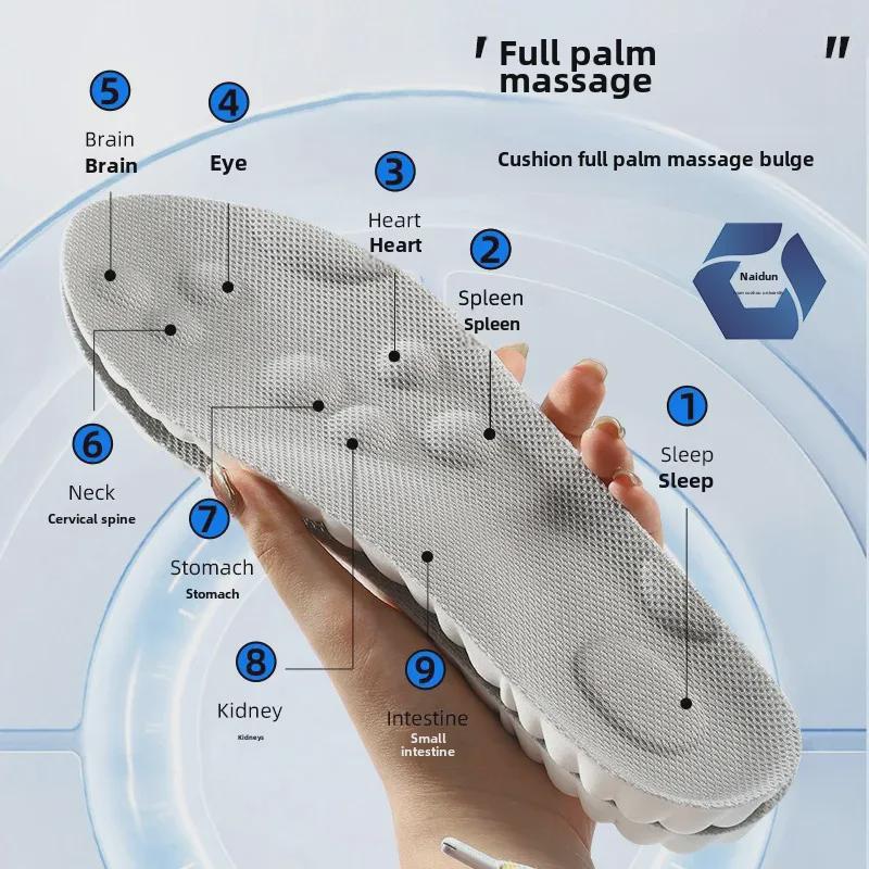 Ultra Comfort Air Cushion Sports Insoles: Shock-Absorbing, Deodorizing, Sweat-Absorbent, Breathable - Ideal for Long-Running Sessions