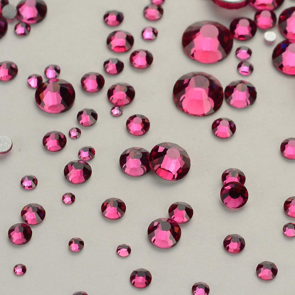 Rhinestones Multi Sizes Colorful Non Hotfix Rhinestone Flat Back Nail Rhinestones for DIY Crafts