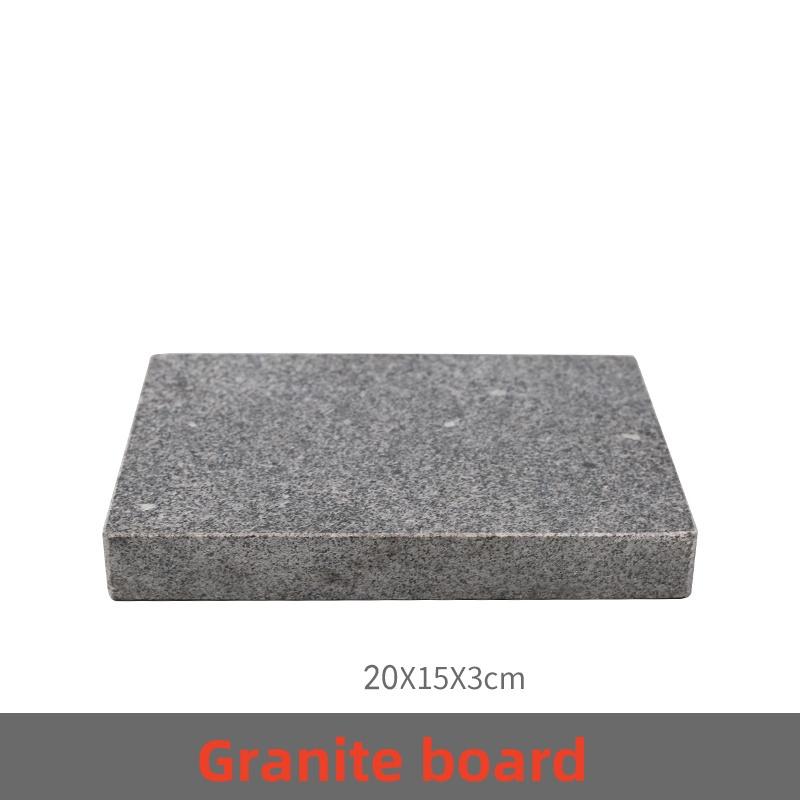 High temperature resistant volcanic rock wood stone steak tray grill plate granite slab board steak frying plate rock stone slab