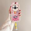KEYSION Cute Ear 3D Cartoon Case for HONOR X9c Smart 5G with Bracelet Soft Silicone Shockproof Phone Cover for Huawei Honor X9c Smart