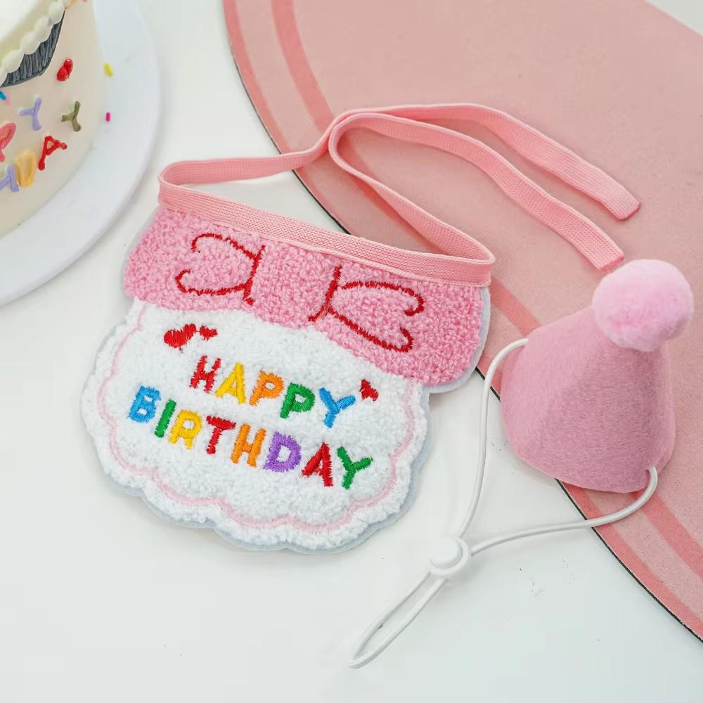Pet Birthday and Halloween Party Hat, Bib, and Scarf Set for Dogs and Cats