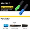 ONTi SC Optic Fiber Fast Connector UPC/APC Embedded Fiber Optic Connector Quick Connector Cold FTTH SC Single Mode Adapter