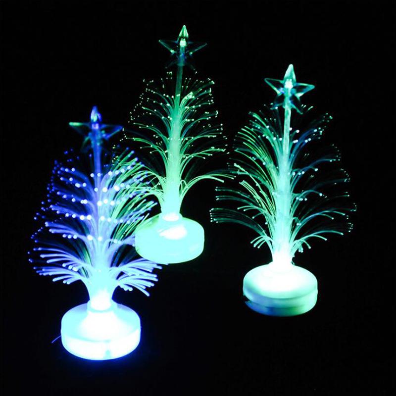 Romantic Mini Fiber Optic Colorful Christmas Tree Night Light