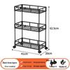 Multi-layer Bathroom Shelf with Wheels - Narrow Gap Storage Trolley