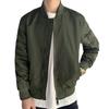 Air Force Jacket Men's Spring and Autumn Solid Color Army Green Leisure Baseball Collar Jacket