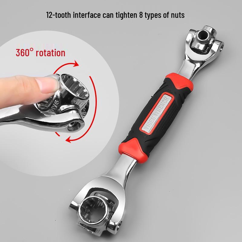 52-in-1 Multi-purpose Universal Socket Wrench Set with 360° Rotating Heads, 8 Pcs