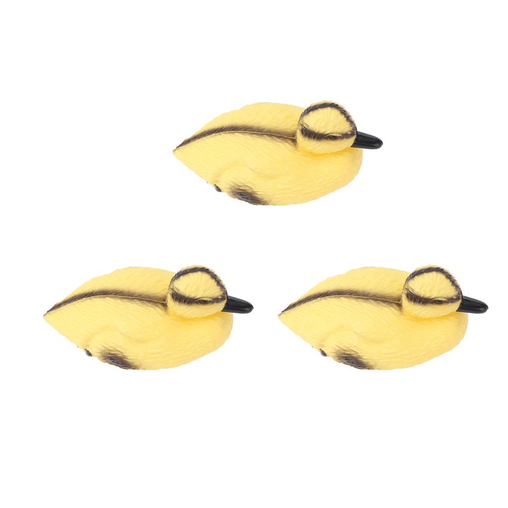 3Pcs Floating Yellow Duckling Realistic Plastic Duck Fish Pond Ornament for Garden Swimming Pool Fishing Pond Water