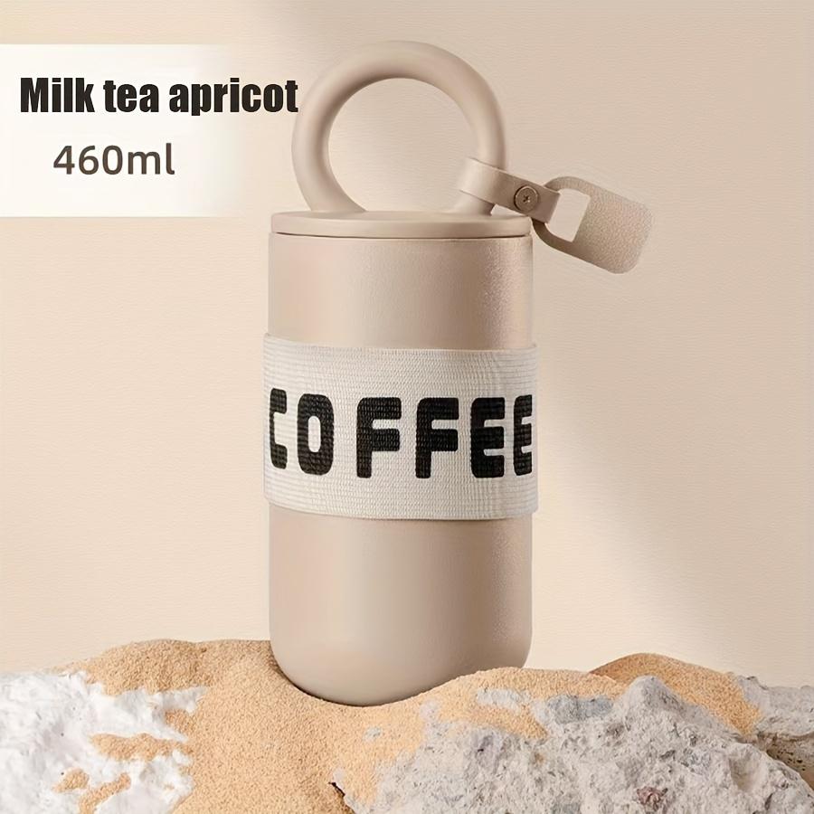 Edelstahl-Kaffeetasse, tragbarer isolierter Wasserkocher mit Tragegurt – geeignet für Outdoor-Camping, Radfahren, Sport und Fitness