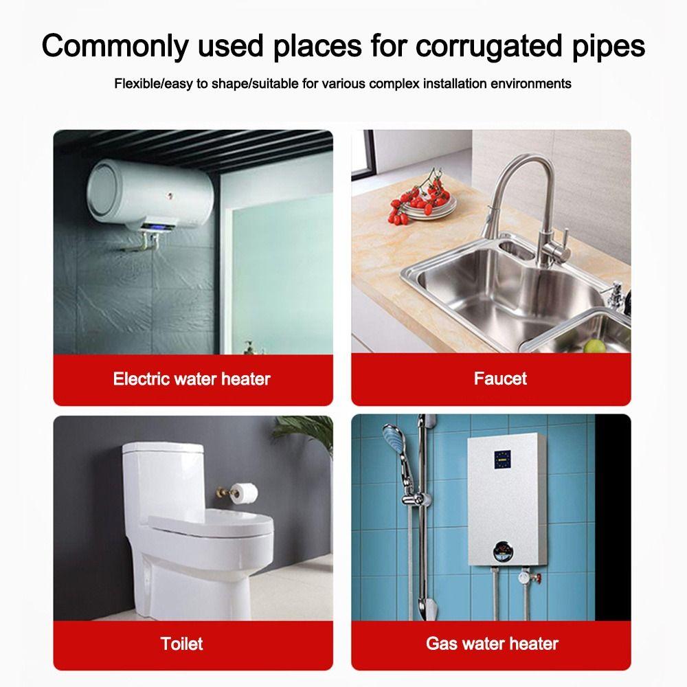 with Wrench Plumbing Hose Corrugated Faucet Connector Hose  Bathroom Heater