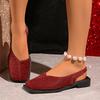Large-size Vintage Chic Sandals with A Unique Design, A Niche Style, 2026 New Model, Closed-toe, Thick Heel, Women's Foreign Trade Wholesale