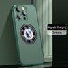 Latest Style Magnetic Wireless Charging Aluminum Metal Case For iPhone 16 15 14 13 12 Pro Max Lens Glass Film Hard PC Back Cover
