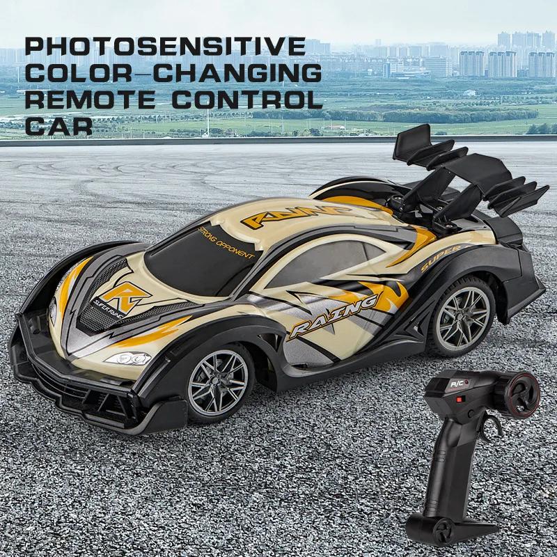 Photosensitive Color-Changing Rc Racing Cars Drift Car 2.4G Remote Control Car Children's Radio Control Vehicles Model Toys Kids