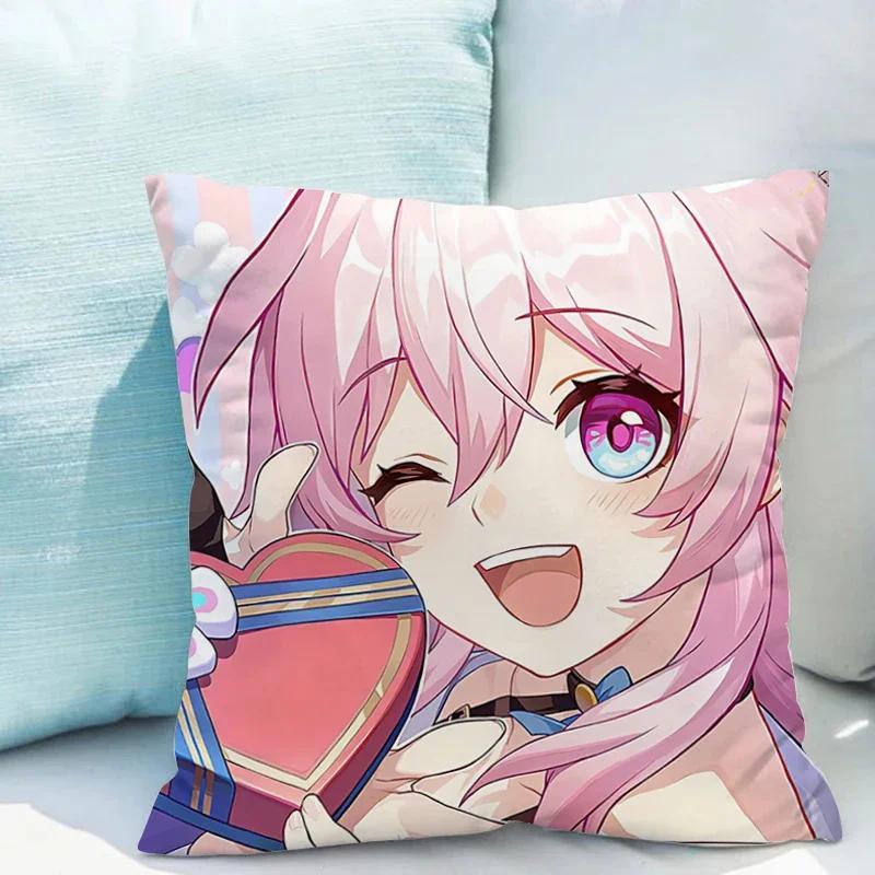 Honkai Star Rail X Cushions Covers Double-sided Printing Cushion Cover X Short Plush Decoration Living Room Car Sofa