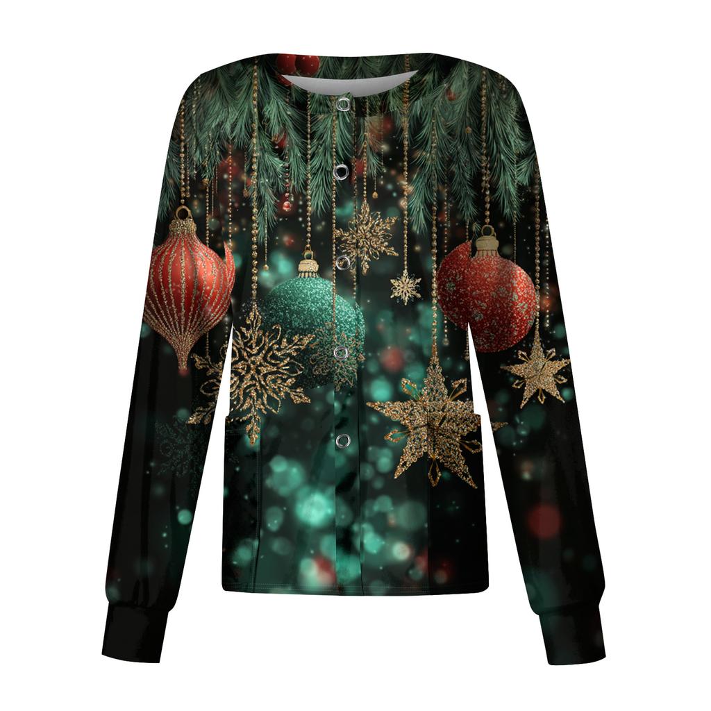 Damen Casual Langarm Einreiher Bedrucktes Stilloberteil