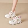 Small size mesh white shoes women's thick sole inner height increase dad shoes women's Velcro casual women's shoes