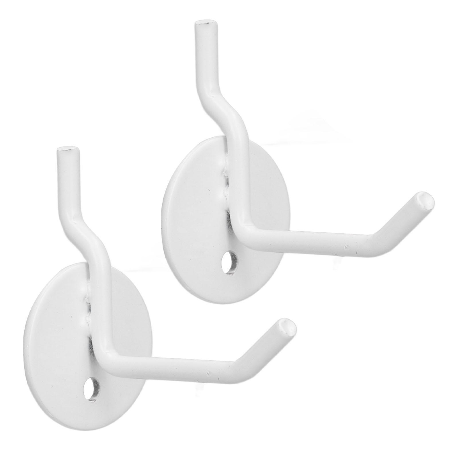 

2 шт. крючки для отверстий в перфорированной доске, металлические крючки для настенной полки, крючок для кемпинга на открытом воздухе, барбекю, белый цвет