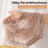 Big Size Ladies Summer New Style Pure To Hollow Lace Pure Cotton Crotch Breathable Waist Triangle Briefs