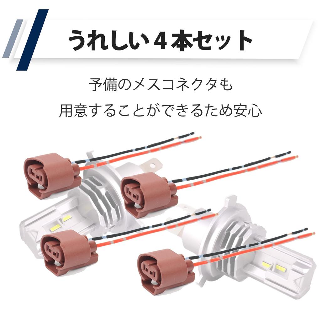 HAMILO Aftermarket Female Connector Valve 9006 Fits HB4 Socket, Set of 4