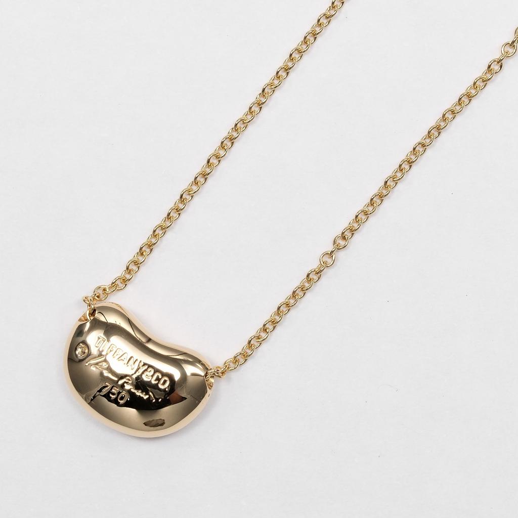 TIFFANY&Co. Bean Necklace K18 yellow gold 4.13g Women Used