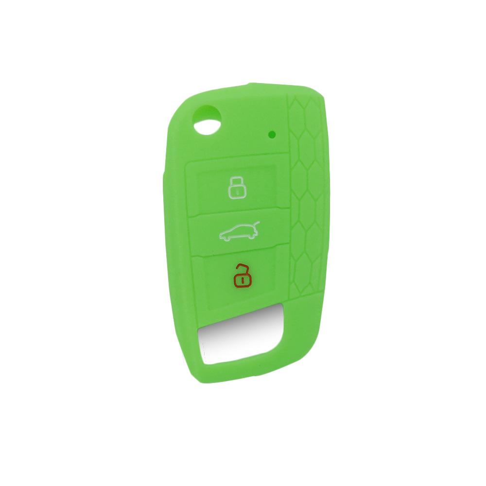 For Volkswagen GTI Folding 3-button Silicone Key Bag and New Passat Honeycomb Soft Rubber Car Remote Control Protective Cover