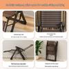 Dual-Use Folding Rattan Chair for Lounging and Napping - Perfect for Balcony and Home Leisure, with Comfortable Backrest for the Elderly.