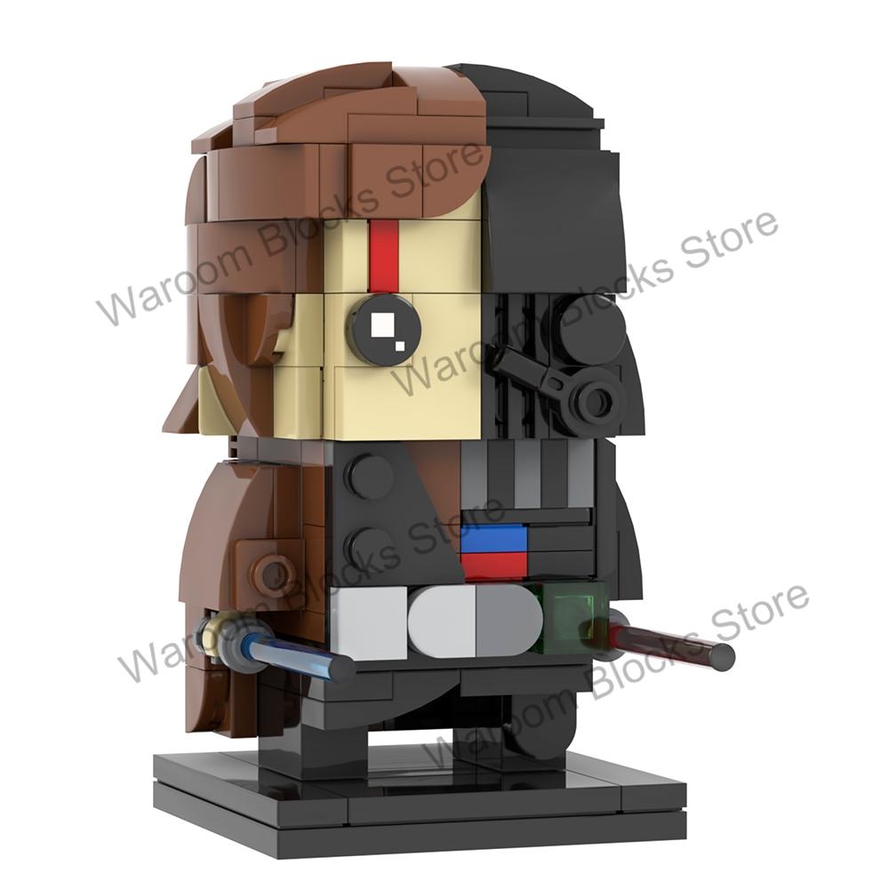 MOOXI MOC Space War Brickheadz Interstellar Sci-Fi Robot Compatible Figures Building Blocks Adults Toys For Children Gift Bricks
