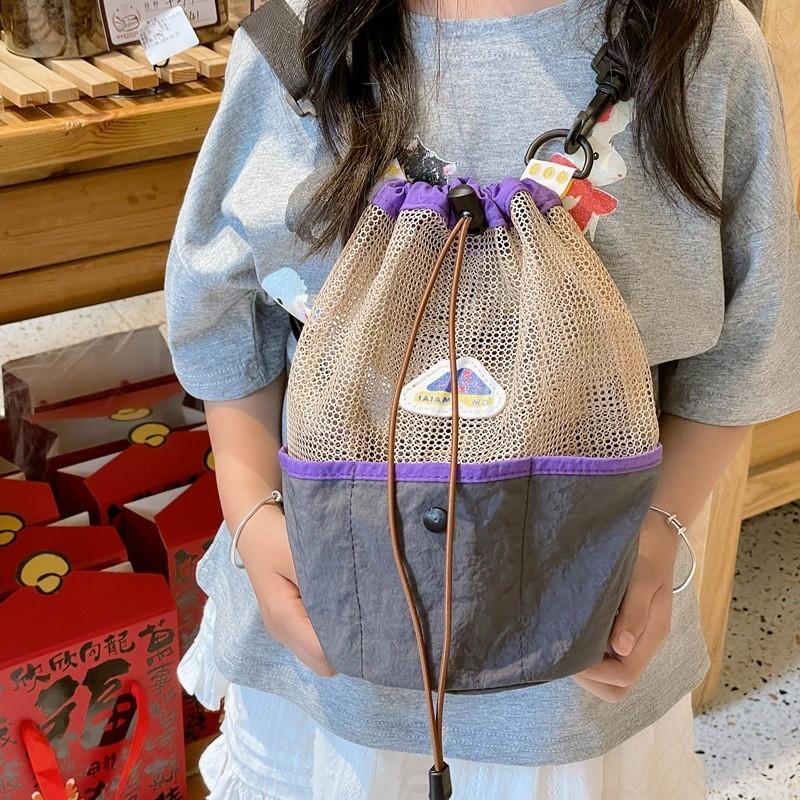 Lightweight Nylon Kids Backpack With Fun Letter Design For Boys And Girls фиолетовый