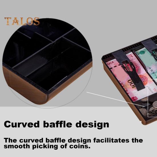 Kassenbox Geldtablett mit Metallclip 4 Fächer Kassierer Sicheres Geldbörsendesign Praktischer Kasseneinsatz Ersatz