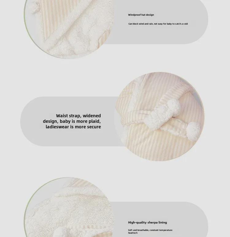 Newborn Baby Thickened Cotton Blanket with Velvet for Autumn & Winter