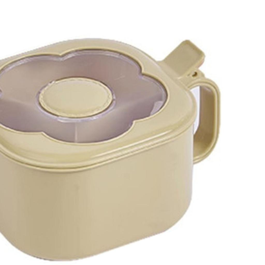 Spice Box 4 Compartment Kitchen Seasoning Container with Spoon Condiment Jar with Flower Shaped Window for Spice Salt