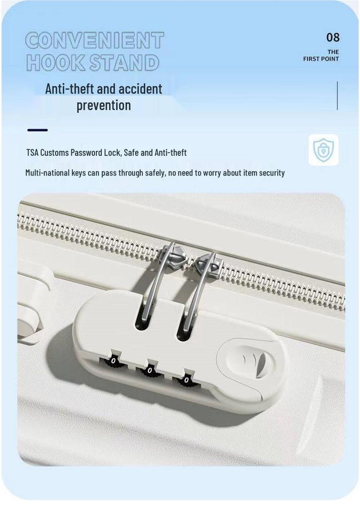 Stylish Women's Suitcase: Durable 20'' Pull-Handle, Large Capacity, Student-Friendly with Silent Wheels