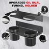 HHO-Aluminum Alloy Car Coolant Funnel Stand Bracket Wall-Mounted Rack With Dual Storage Cup Support