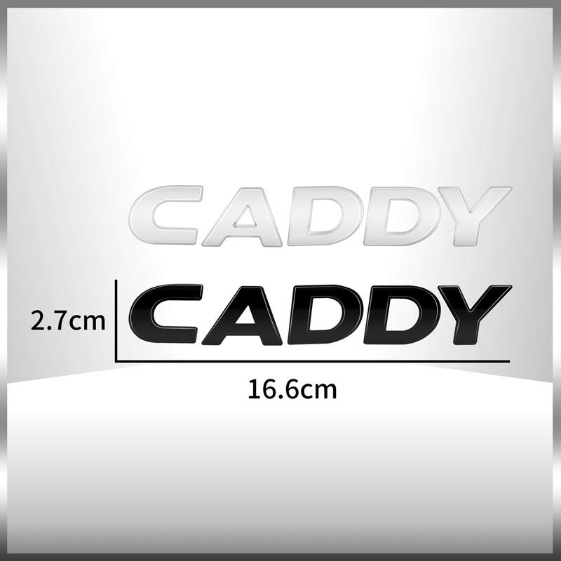 Car 3D Metal Styling Sticker CADDY Letter Logo Rear Bumper Trunk Decals Emblem Badge Sticker For Volkswagen VW Golf Passat Jetta fkrb5