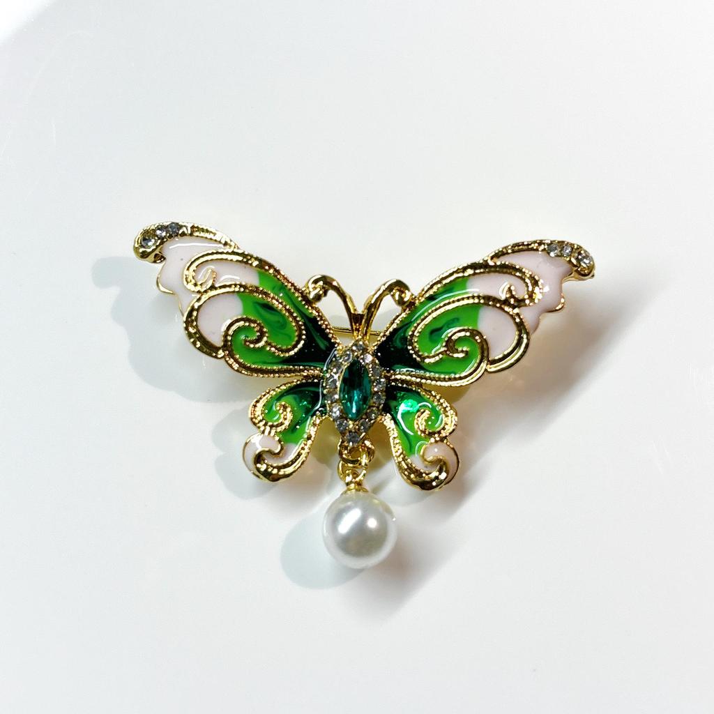 Matte Gold Pearl Wheat Ear Corsage Brooch for Women - High-End Versatile Pin with Anti-Exposure Design