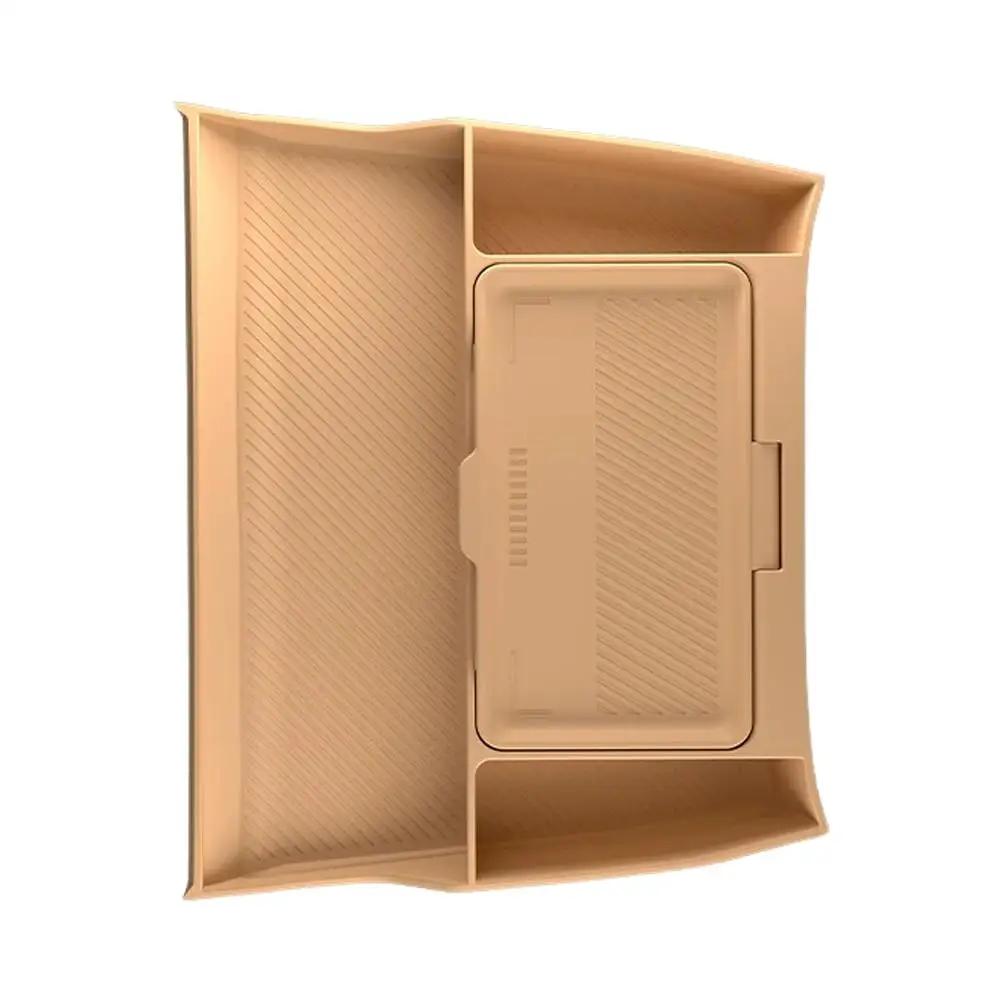 Für BYD Equation Leopard 8 2025 Auto Mittelkonsolen-Stauraum Aufbewahrung Doppelschichtige Rutschfeste Silikonbox Box Zubehör Matte Anti P4K5