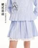 Girls' College Style Set 2025 Spring/Autumn New Children's Striped Shirt and Pleated Skirt
