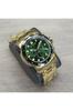 INVICTA Pro Diver Kwarcowy 48mm Złota Stal Nierdzewna Zielony 0075 Zegarek Męski