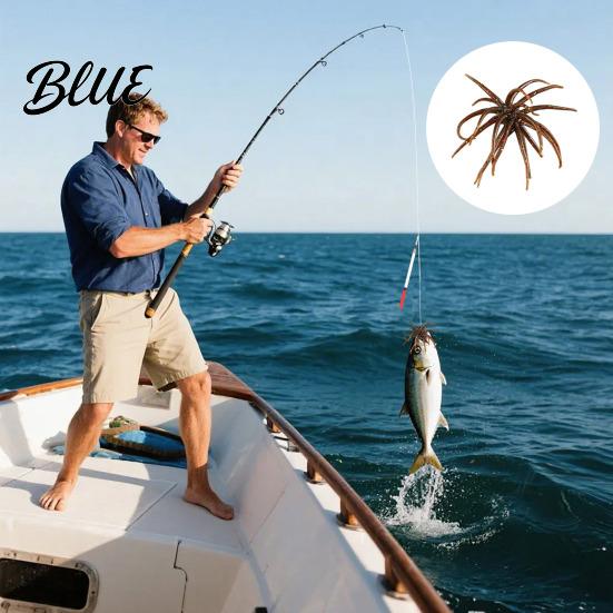 Saltwater Fishing Lure 4Pcs 6CM/1.9G 10.5CM/4G Soft Sea Urchin with Swimming Skirts Artificial Bass Tentacle Creature Bait Freshwater Trout