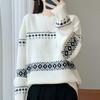 Knitted Women Sweater O-neck Long Sleeve Warm Loose Oversize Sweaters Female Winter Casual Elegant Lady Clothes