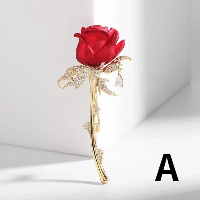 

Тюльпан Роза Брошь Для Женщин Красивый Дизайн Элегантный Корсаж Модная Брошь Булавка Платье Роскошные Цирконовые Украшения Аксессуары Подарки На Вечеринку Light Yellow Gold Color