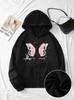Women's Spring and Autumn Butterfly Print Fashion Zipper Sweatshirt