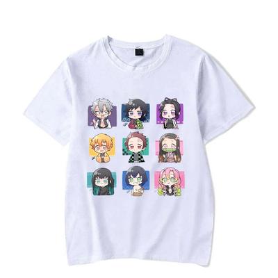 New Anime Cartoon Print T-Shirt Women Loose Short Sleeve Summer Casual Breathable Sofe Breathable T-Shirts
