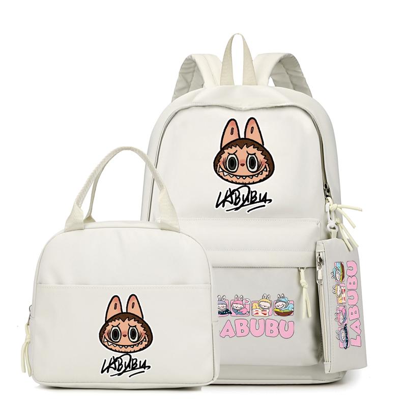 3Pcs/sst Cute Printed Backpackstudent Teenage Children Girl Boy Schoolbag Bookbag Men Women Large Capacity Waterproof Laptop Bag Mochila