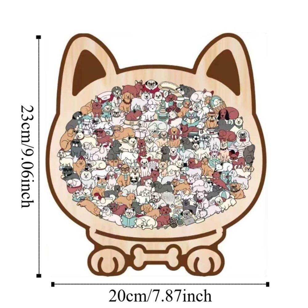 Düşünme Eğitimi Köpek Şekilli Yapboz Hayvan Şekilli Çocuk Yapbozu Yavru Köpekler Ahşap Yapboz Çocuk Oyuncak