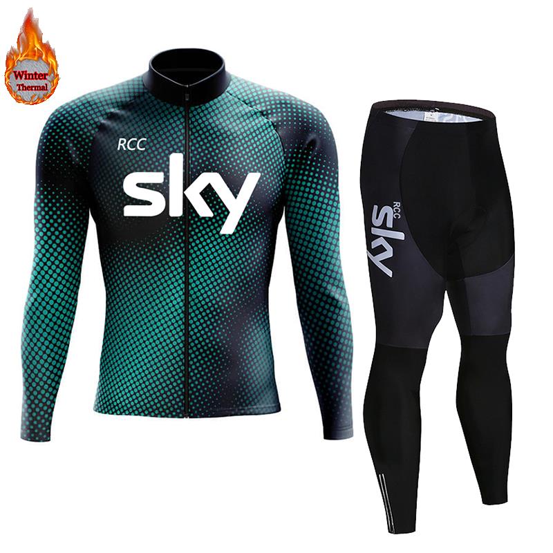 2026 Winter Warm Cycling Clothing Set Thermal Fleece Cycling Jersey Men's Mtb Clothing Man Blouse Uniform Bicycle Clothes Complete Set