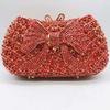 Große Strass-Abendtasche mit Schleife Clutches Kristalltaschen Silber/Grün Damen Hochzeits-Dinner-Handtaschen Diamant Damen Party Abschlussball-Clutch