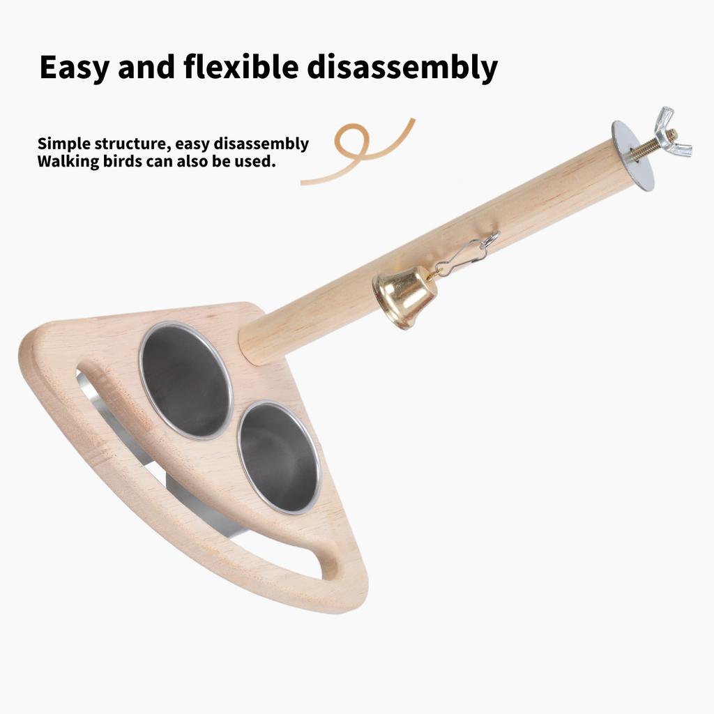 Multifunctional Bird Perch Parrots Cage Toy Bird Feeding Cups Cage Mounting Bird Toy for Entertaining