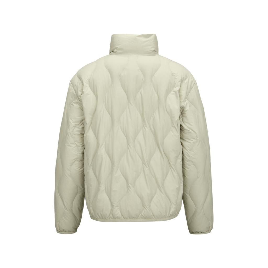 Skechers Outdoor Series Stand Collar Zipper Fashion Solid Color Lightweight Cotton Down Jacket Women Jacket Beige L424W146-027B