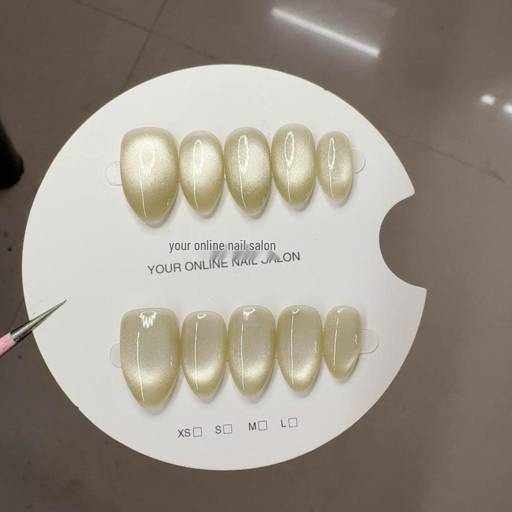 Handgefertigte Katzenaugen-Glasperlen-Nagelkunst-Kollektion: Abnehmbare tragbare Nagelspitzen