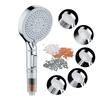 Five-speed Filter Booster 12cm Large Panel Shower Head Household Dechlorination Skin Beauty Shower Handheld Shower Set